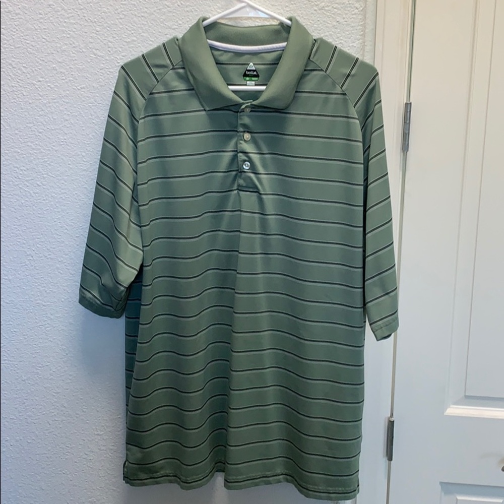 Bolle collared three button golf shirt green xl